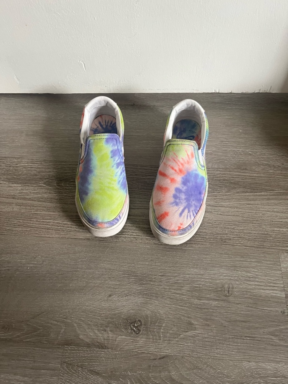 Nike Slip-On Tie-Dye Athletic Shoes - Multicolor (Purple, Green, Pink)